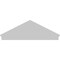 Ekena Millwork Peaked Cap Sunburst Architectural PVC Combination Pediment, 68"W x 23-7/8"H x 2-3/4"P (Pitch 6/12) PEDPC068X240PKC01 - alternate 6